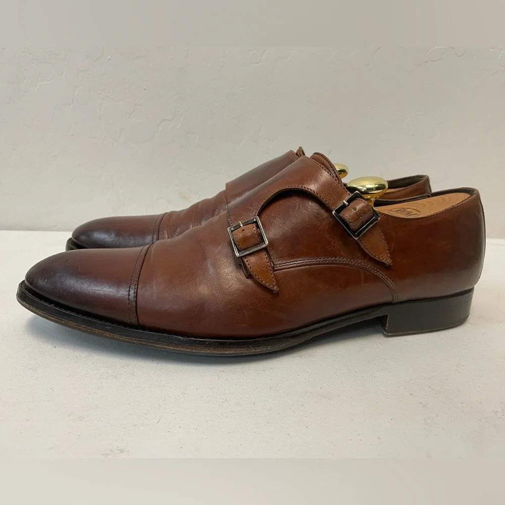 To Boot New York Made in Italy Grant  Double Monkstrap in Brown Size 10.5 D $399